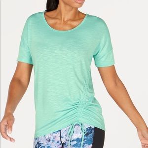 Ideology side tie T-shirt. NWT in mint powder